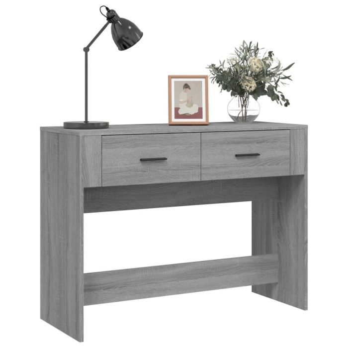 Console - VIDAXL - Sonoma - Wood - Grey - 100 X 39 X 75 Cm