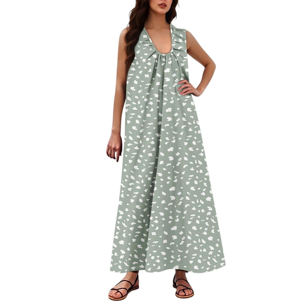 Женская Мода Повседневная А-силуэт Цветочный Принт Эффект Молотка Свободная Длинная Юбка с Карманами