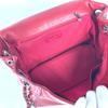 CHANEL CC Mark Lipstick Double Chain Crossbody Flap Bag Shoulder Bag Red/pink