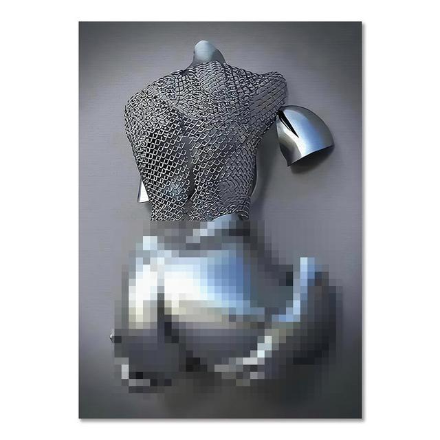 Frame Metal Figure Statue Canvas Painting Romantic Abstract Posters Prints Wall Art Pictures Modern Living Room Decorations