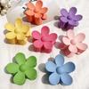 Girls Korean Hair Claws Women Candy Colors Hair Crab Clamps Hairdress Solid Hairpins Flower Shaped Hair Accessories Headwear