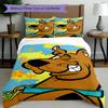 3pcs Duvet Cover Set (1*Duvet Cover + 2*Pillowcase, Without Core), Scooby Print Bedding Set, Bedroom Decor, All‑Season, Birthday Gift