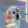 Retro Versatile Transparent Ultra Light Unisex Glasses Frame Anti Blue Light Myopia Glasses Women Short-sighted Eyeglasses