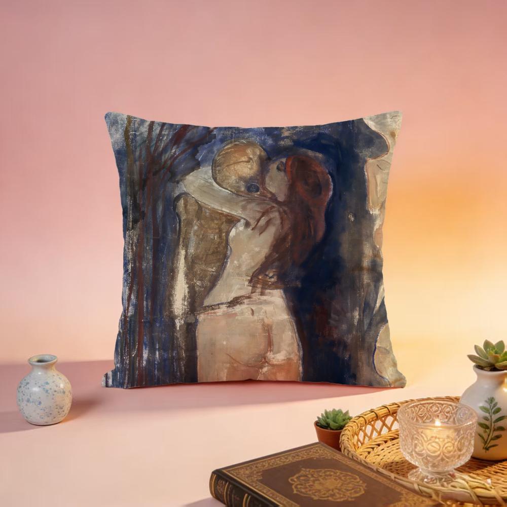 Trending EEdvard Munchied Cushion Cover Premium SkinFriendly Pillow Case MultiPurpose for Home Office Travel