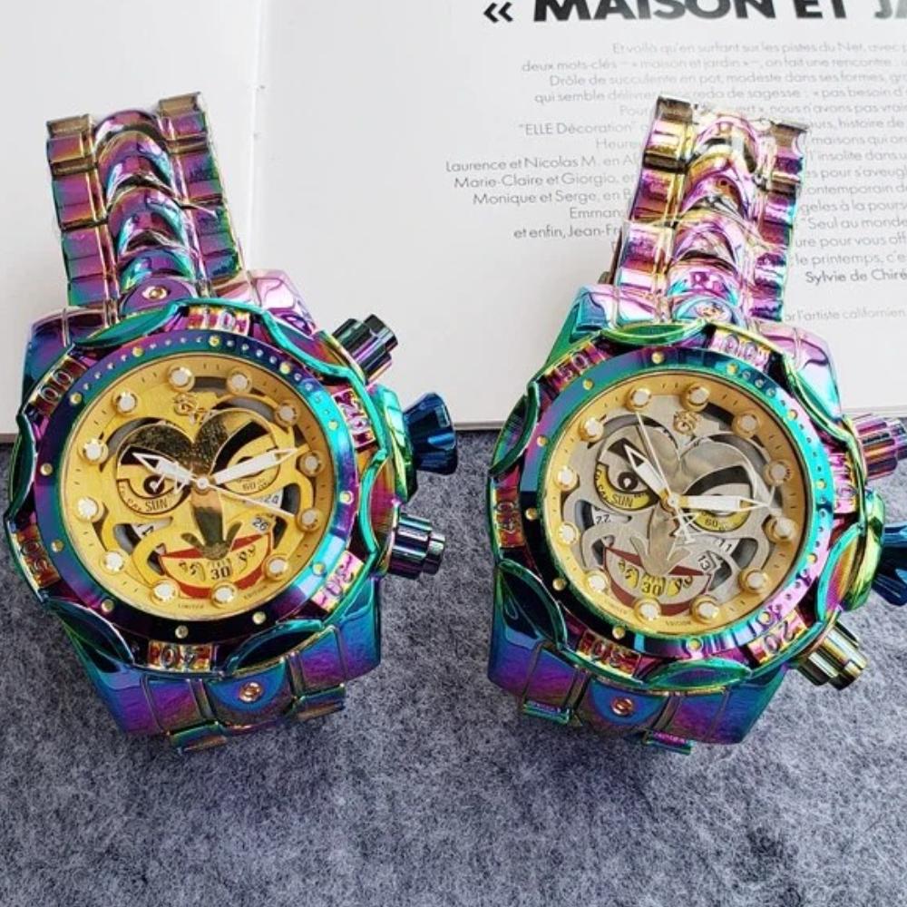Undefeated Quartz Watches Men Reserve Bolt Zeus Function Invincible Big Dial Joker Male Watch Original Clock Relogio Masculino