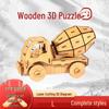 Red Bamboo 3D Wooden Car Jigsaw Puzzle - DIY Interlocking Laser-Cut Model