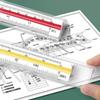 30см Треугольная масштабная линейка Техническая линейка архитектора Канцелярская чертежная линейка Студент