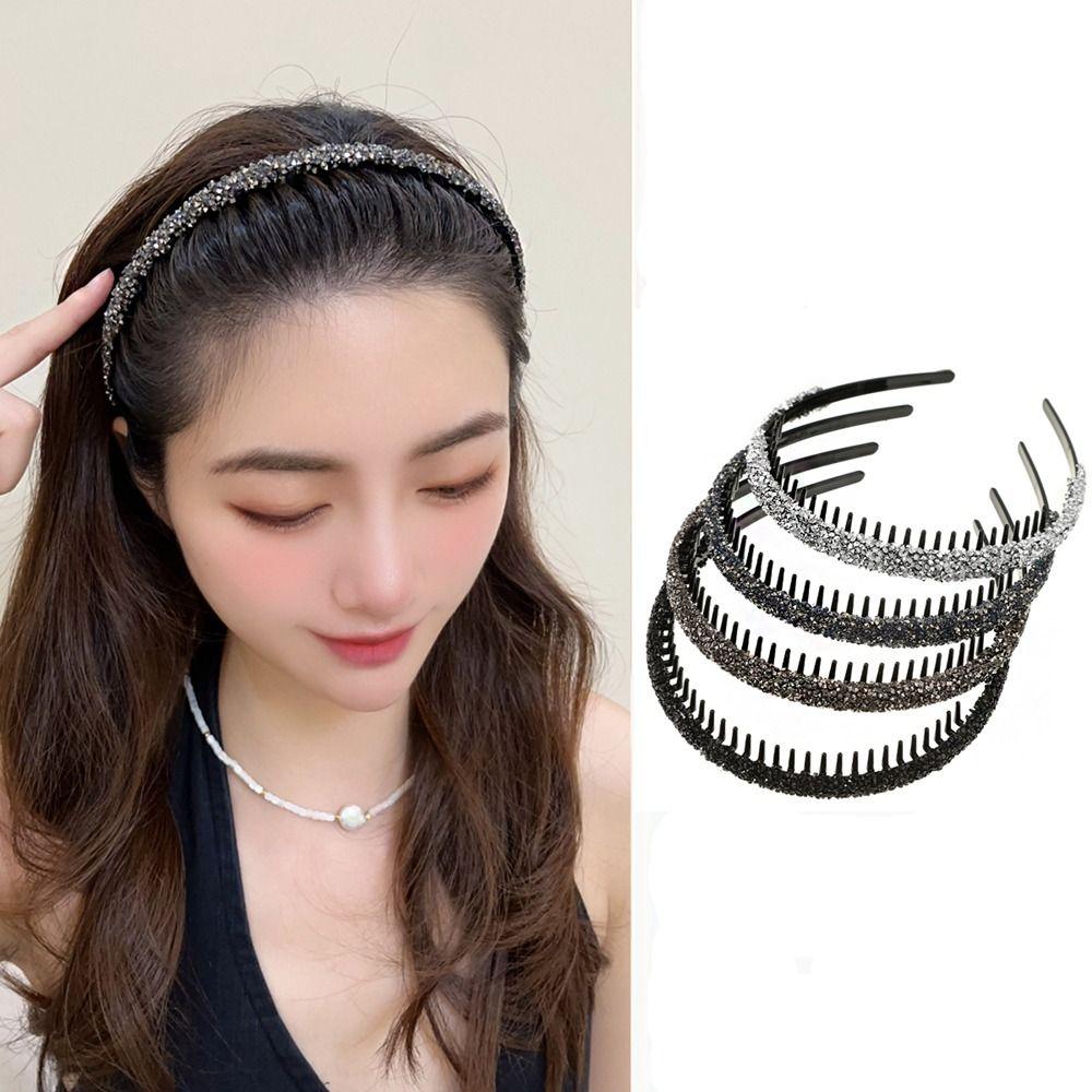 Make Up Rhinestone Headband Plastic  Hair Hoop Retro Hairband  Male