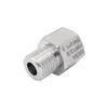 Stainless Steel Threaded Adapter, Female NPT 3/8 to Male M16x1.5 Metric-Imperial Reducer