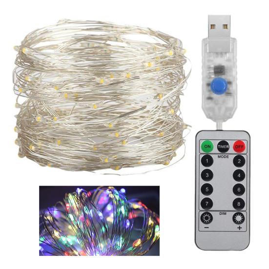 Медный провод USB светодиодный гирляндный светильник с дистанционным управлением водонепроницаемый гибкий сказочный свет декоративная лампа украшение вечеринки