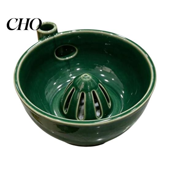 Ceramic Fruit Bowl Berry Washer Bowl, Self-Spinning Hydraulic Vortex Cleaner with Rinse Drainage, Automatic Kitchen for Fragile Berries Strawberries