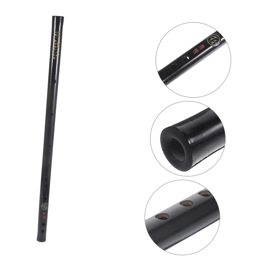 Абаодам Черная Флейта Деревянная Духовая Барочная для Взрослых и Традиционная Китайская Флейта с Лентой, Флейта в Антикварном Стиле, Стиль, Новички, Черный,