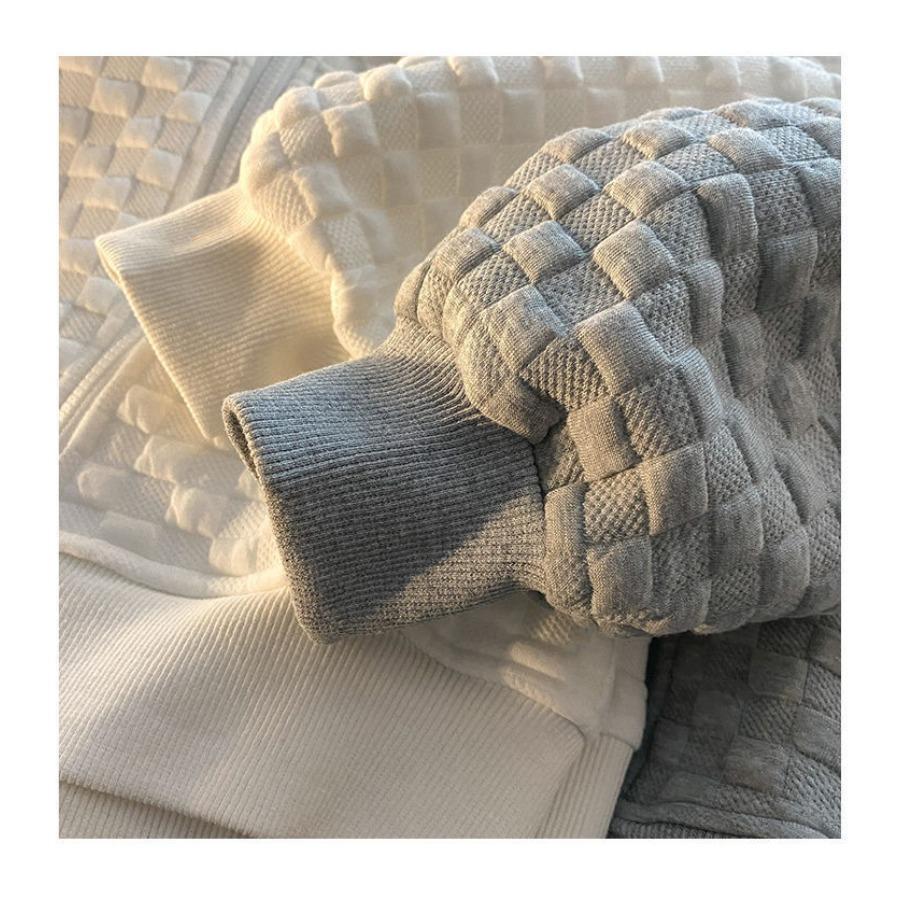 Японская милая осень-зима JK Style толстовки женские новые свободные ретро студенческие вафельные куртки женские на молнии свитшот топ