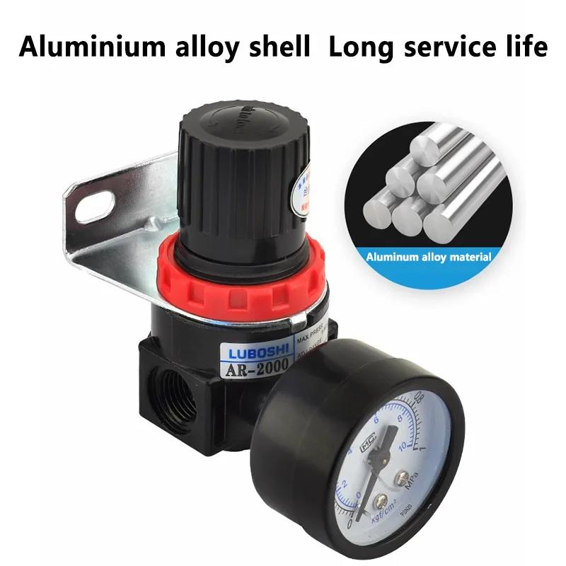 5PCS AR2000 G1/4'' Thread 6mm 8mm 10mm 12mm Air Control Compressor Pressure Relief Regulator Valve with Fitting