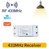 Выключатель Tuya Wifi 433 МГц Универсальный прерыватель Таймер Приложение Smart Life Беспроводной выключатель Пульт дистанционного управления Работает с Alexa Google Assistant