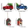 Clause Snowman House Shape Christmas Hanging Ornaments Xmas Tree Decorations Truck Car Pendants