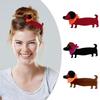 Fun Dachshund Hair Clip for Women Girl Fashionable Acetate Hair Clip Hair Styling Tool Decorative Side Clip for Student