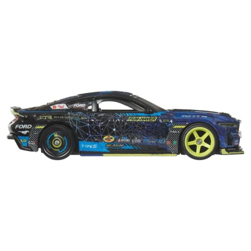 Hot Wheels Car Culture Circuit Legends 2024 Ford Mustang RTR Spec 5-FD Vehicle Toy Diecast Model Car for Ages 3 and Up, Blue, JBK48