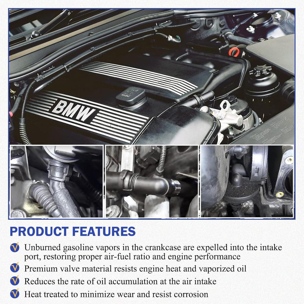 Комплект клапана вентиляции картера и шланга PCV 5 шт. для BMW E46 E39 E60 320i 323i 325 325i 325ci 328i 330i 330ci 330xi 525i 528i 11617501566