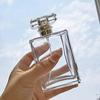 High-End 50ml Transparent Glass Perfume Spray Bottle