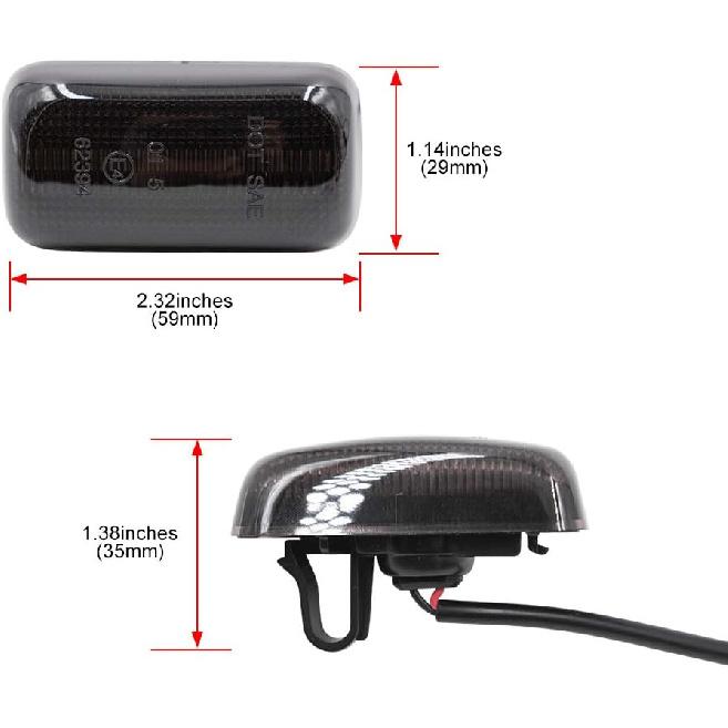 Светодиодные боковые габаритные огни NSLUMO для Chevy Silverado GMC Sierra 3500 2015 2016 2017 2018 2019 2020, затемненный корпус, янтарно-красный, боковые габаритные огни крыла заднего борта