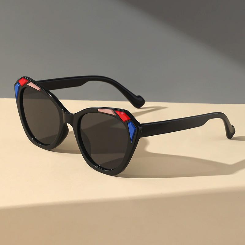High Quality Irregular Cat Eye Sunglasses Women Men Color Blocking Fashion Luxury Sun Glasses Daily Commute Shopping Shade Glasses