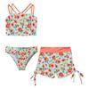 Бикини с шортами. Комплект для девочек. Топ-танкини. Шорты для плавания. Гавайский купальник из трех предметов. Спортивный бюстгальтер-кроссовер. Низ бикини.