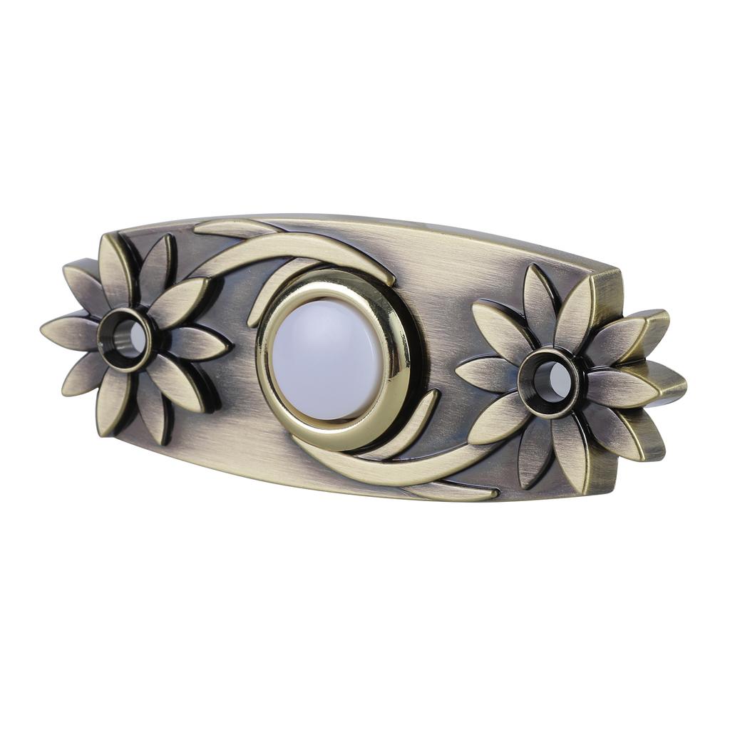 LED Lighted Door Bells Button Brass Hard Wiring Press Button Doorbell Push Button Wall Mounted Doorbell Switches