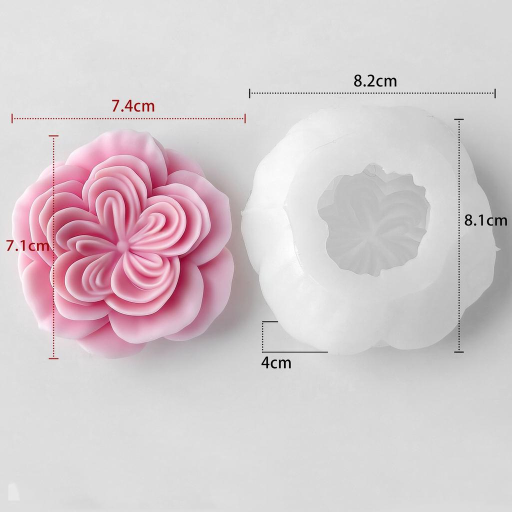 Силиконовая форма для выпечки конфет, гибкая, 3D, цветок, форма ромашки, форма для 3D ароматерапевтической свечи, для ароматических свечей, искусство из смолы