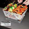 Small Foldable Charcoal Grill Stainless Steel Stove Burner Simple Assembly Reusable Lightweight