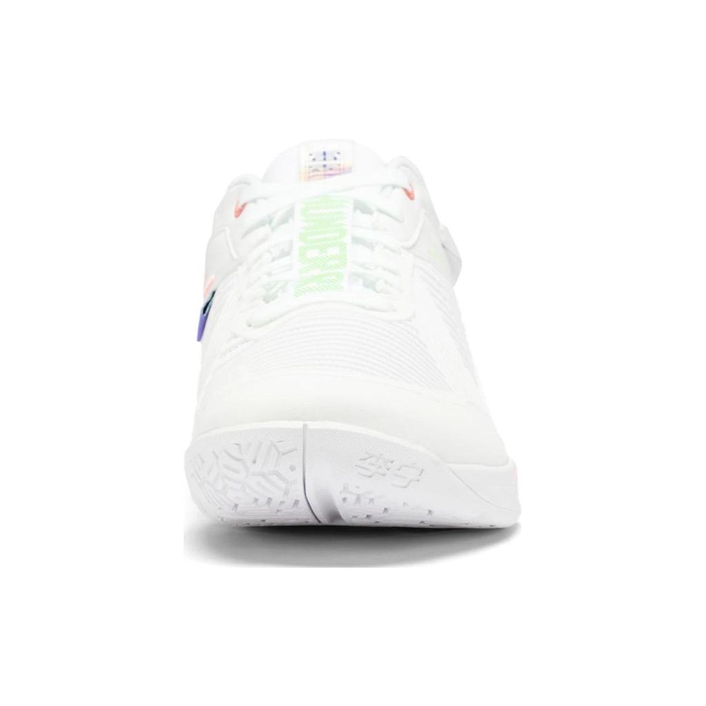 Li Ning Thunder Series Pro Удобные амортизирующие нескользящие износостойкие низкие кроссовки для бадминтона унисекс белые фиолетовые AYAT009-1