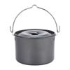 Походный горшок для кемпинга, подвесной, 4 л, суп, алюминиевый, большой емкости, для приготовления пищи, с крышкой, для