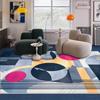 Modern Blue Geometric Carpet Living Room Decoration Sofa Area Coffee Tables Non-slip Rug Bedroom Bedside Soft Play Mat Washable
