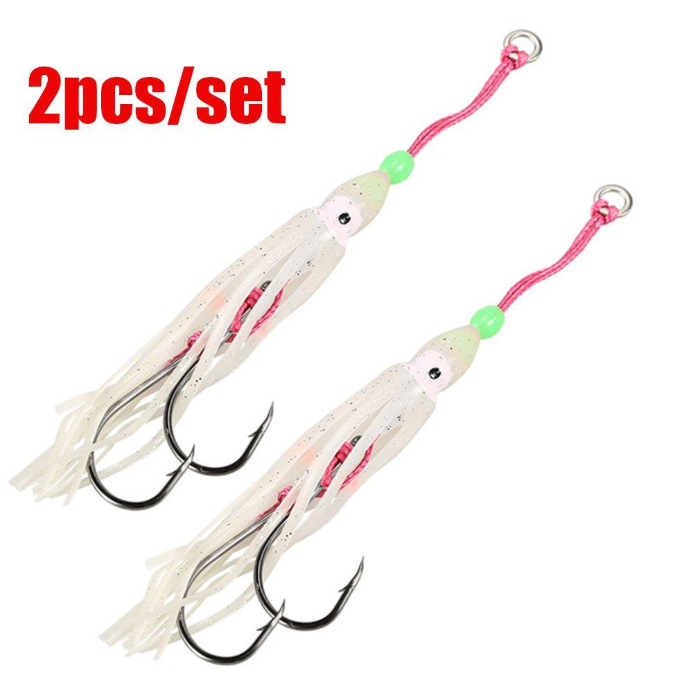 Portable Swim Soft Silicone Saltwater Octopus Bait hook Fishing Tackle Squid Skirt Lure