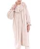 Narue Shiny Snow Embossed Heart Frill Free Size Gown, Women's, Beige,