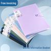 Large Capacity Transparent Snap Fastener Document Folder & Test Paper Storage Binder