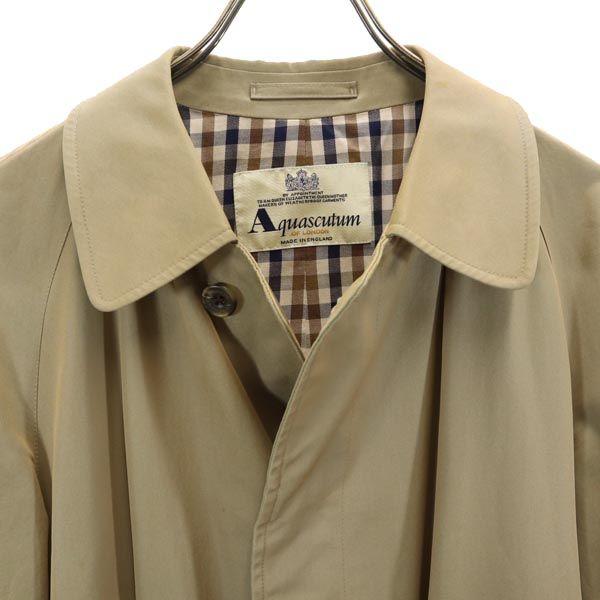 Aquascutum Stainless Collar Coat Khaki Men's Used