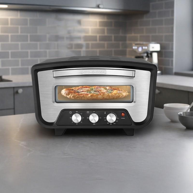 Kitchencook - K Pizza Lite - Four à Pizza électrique - Cuisson 3 Minutes - 2200w - 430°c