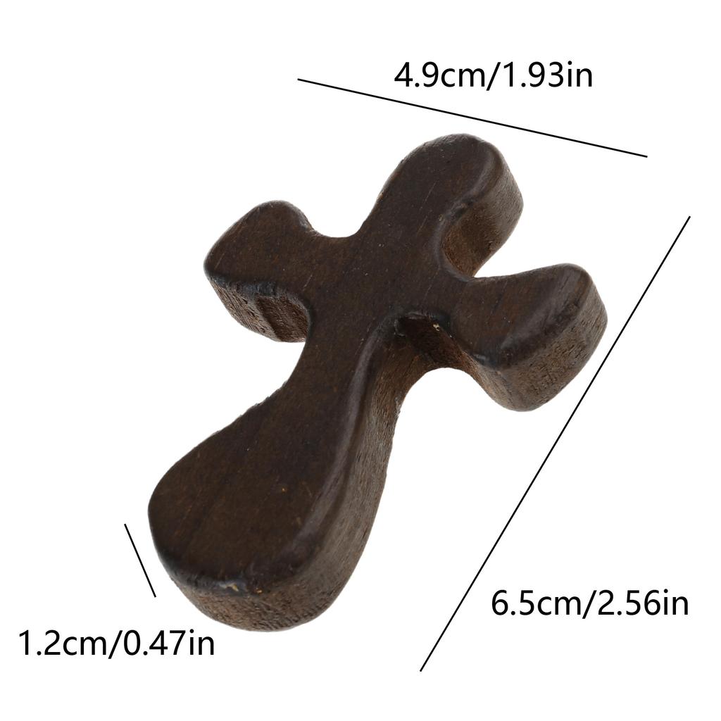 Маленький деревянный крест ручной работы, удобные кресты, карманные кресты для молитвы и медитации, религиозные принадлежности, прочные