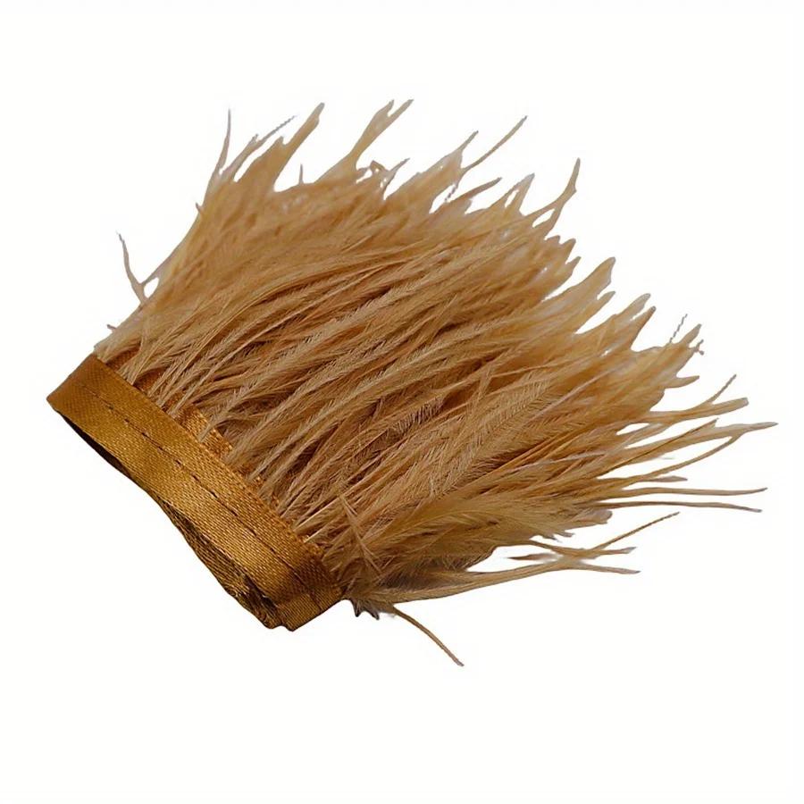 1/10М Натуральное перо Черные страусиные перья Отделка Поделки Сделай сам Перьевая лента Изготовление ювелирных изделий Свадебная вечеринка Рождественский декор 8-10см