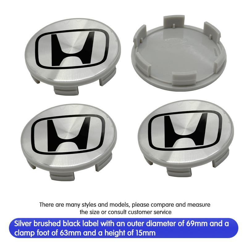 4pcs 69mm 62mm 58mm For Honda Car Wheel Center Cover Rim Hub Caps Accord Fit Jazz CRV CRZ City Alice Odyssey Badge logo Emblem