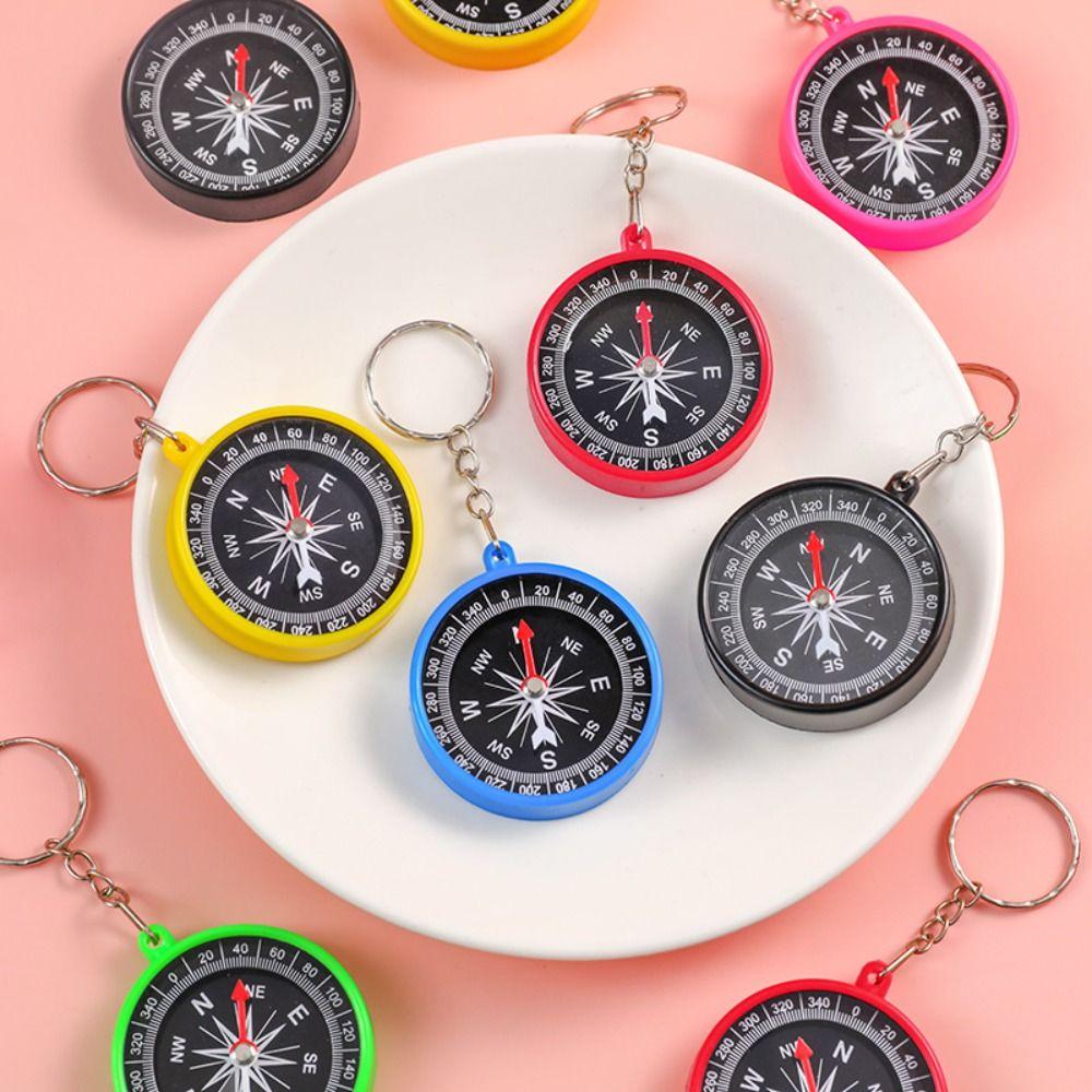 Hiking Pocket Compass Keychain Climbing Navigation Tools Mini Compass Pendant Backpack Decor