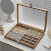 Transparent Dustproof Velvet Jewelry Box for Earrings, Bracelets, and Necklaces