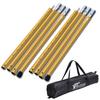 FIELDOOR Aluminum Tent Poles of Bag Connection Adjustable Suitable for Large Tarps and Cotton Tents Push Pins Extendable Split Type Camping [Set