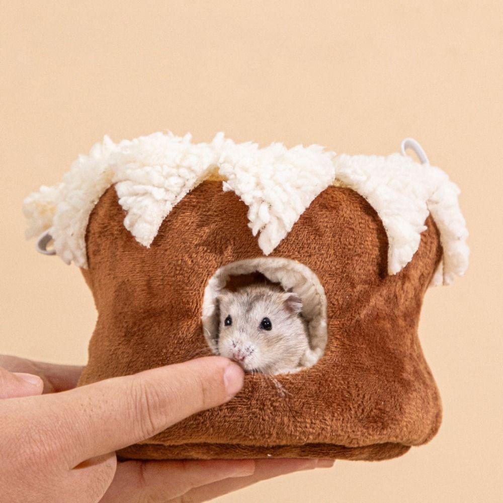 Warm Hamster Cotton Nest Cartoon Hamster Hideout Cute Guinea Pig House for Winter