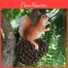 Garden Squirrel With Pinecone Ornament Handmade Resin For Party Holiday Decor