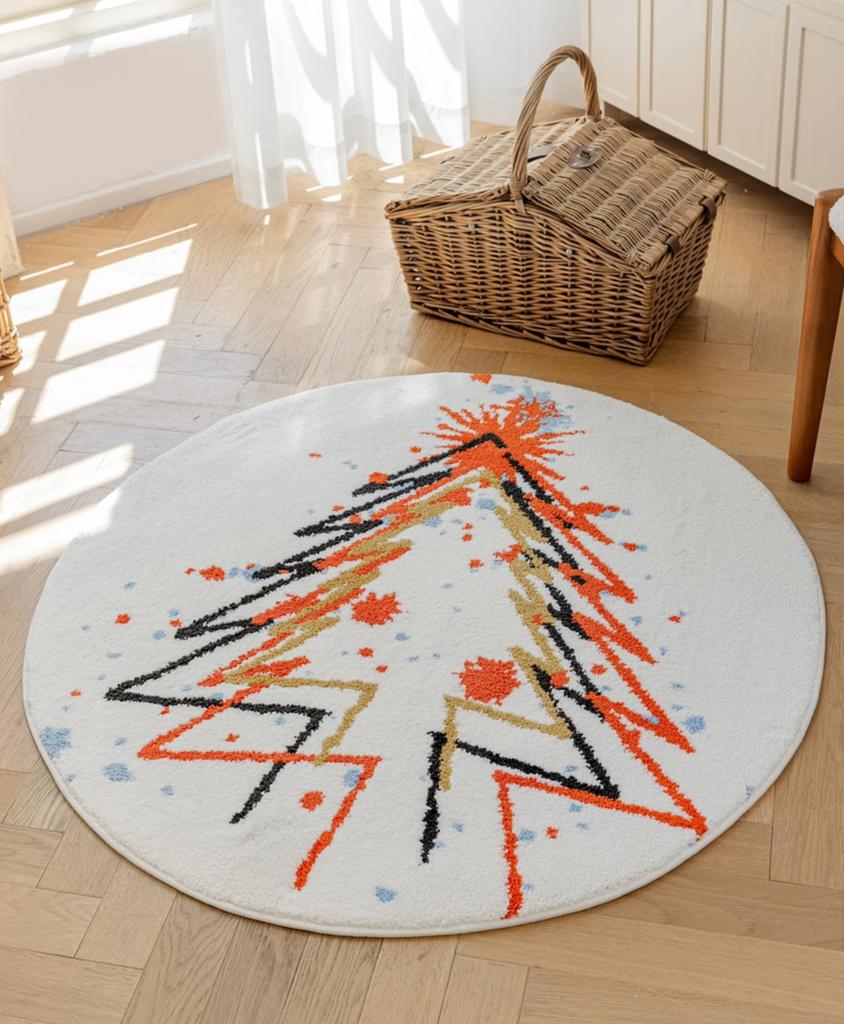 Современный стиль украшения гостиной круглый ковер утолщенный плюшевый прикроватный коврик ковры с мультяшным рисунком для спальни дома пушистый мягкий ковер