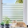 1 Roll 500x44.5CM Frosted Window Film Striped Privacy Protection Sun Blocking Reusable Self Adhesive Home Office Bathroom Glass Covering Cling