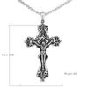 Крутое мужское ожерелье из нержавеющей стали с крестом в виде Иисуса Христа и распятия для мужчин