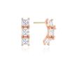 Tirr Lirr 14K Pink Gold Triple Square Earrings TETK4P00997M